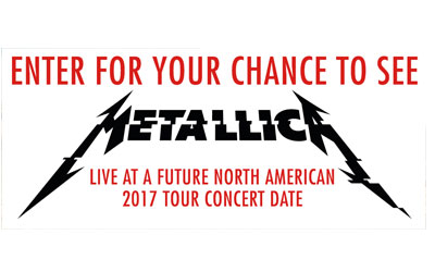Concours gagnez un Voyage pour un spectacle de Metallica