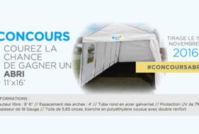 Concours gagnez un abri pour votre voiture