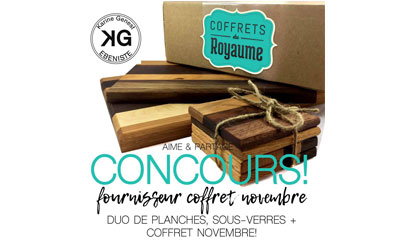 Concours gagnez un ensemble cadeaux de Coffrets du Royaume