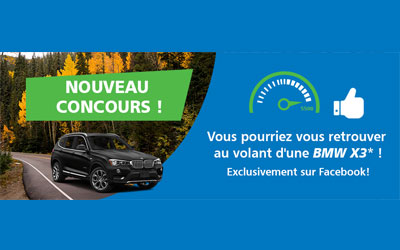 Concours gagnez une Location d'une BMW X3 pour une fin de semaine