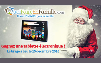 Concours gagnez une Tablette électronique Lenovo Tab3