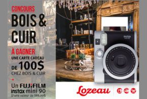 Concours gagnez une carte-cadeau Bois & Cuir de 100$