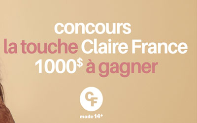 Concours gagnez une carte-cadeau Claire France de 1000$
