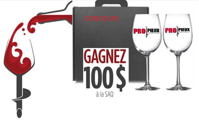 Concours gagnez une carte-cadeau SAQ de 100$