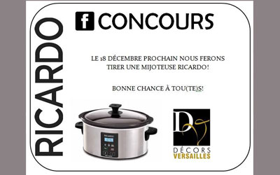 Concours gagnez une mijoteuse de la marque Ricardo