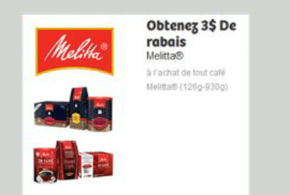 Rabais de 3$ Melitta