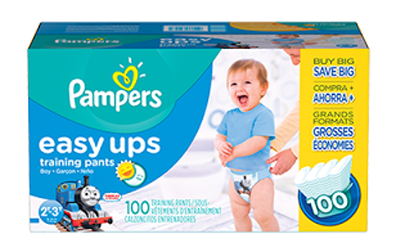 Rabais de 2$, sous-vêtements d’entraînement Pampers