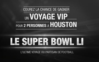 Voyage VIP au Super Bowl LI à Houston, au Texas