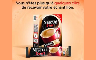 Échantillons gratuits de café Nescafé