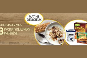 5$ de rabais à l’achat de 3 produits déjeuners préférés