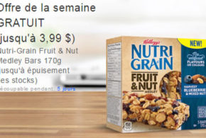 Barres Nutri-Grain Fruit & Nut Medley Gratuites