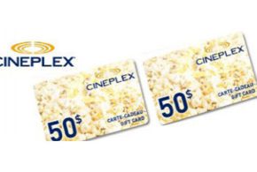 Concours gagnez des cartes-cadeaux Cinémas Cineplex de 50$