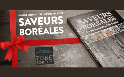 Concours gagnez des livres de recettes Saveurs Boréales