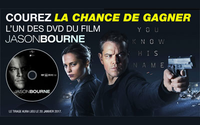 Concours gagnez un DVD du film Jason Bourne