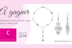 Concours gagnez un Ensemble pendentif et boucles d'oreilles argent