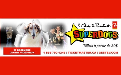 Concours gagnez un Forfait pour assister au Superdogs