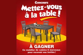 Concours gagnez un Mobilier de cuisine 5 morceaux