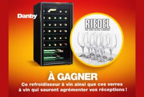 Concours gagnez un Refroidisseur à vin et un Ensemble de 8 verres à vin