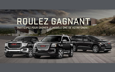 Concours gagnez un Véhicule Chevrolet, Buick, GMC ou Cadillac