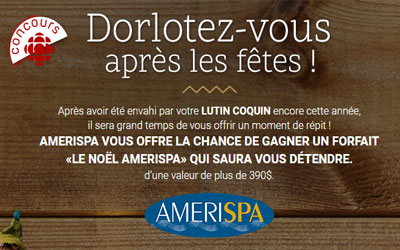 Concours gagnez un forfait Le Noël Amerispa