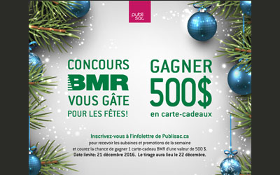 Concours gagnez une Carte-cadeau BMR de 500$