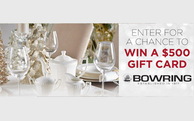 Concours gagnez une Carte cadeau Bowring de 500$