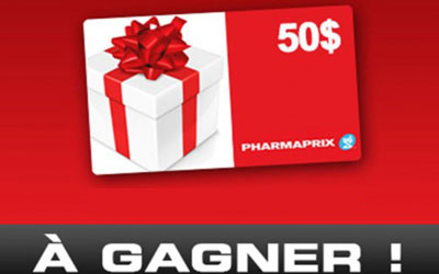 Concours gagnez une Carte cadeau Pharmaprix de 50$