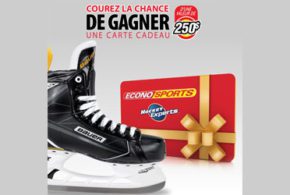 Concours gagnez une carte-cadeau Econosports de 250$