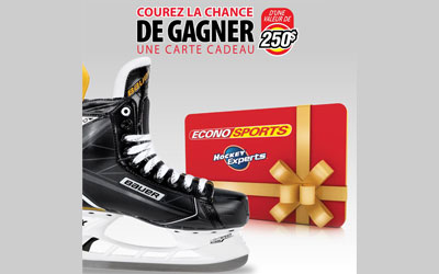 Concours gagnez une carte-cadeau Econosports de 250$