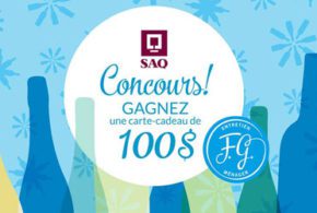 Concours gagnez une carte-cadeau de 100$ à la SAQ