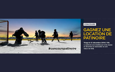 Concours gagnez une location de patinoire