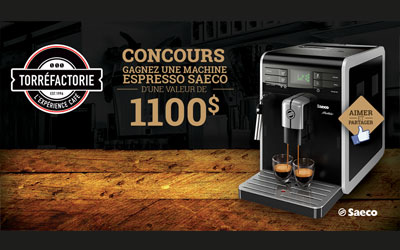 Concours gagnez une machine espresso Saeco de 1100$