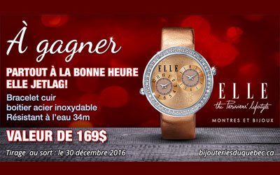 Concours gagnez une montre ELLE de 169$