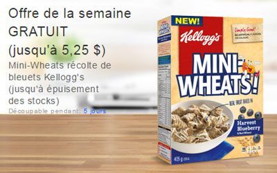 Mini-Wheats récolte de bleuets Kellogg's Gratuit