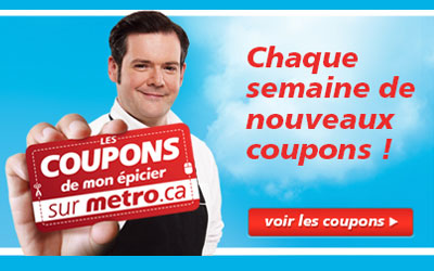 Nouveaux coupons rabais valides chez Métro