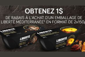 Rabais de 1$ sur un produit Liberté Méditerranée