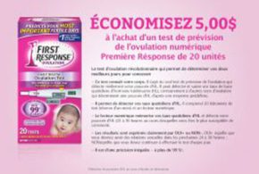 Rabais de 5$ sur un test de prévision de l’ovulation numérique