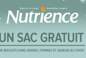 Un sac Gratuit de biscuits sans grains Nutrience