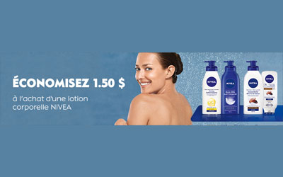 1.50$ de rabais sur lotion corporelle Nivea