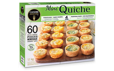 4$ de rabais sur un Mini quiche assortment Cuisine Adventures