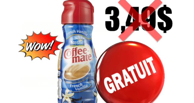 Colorant à café Coffee Mate Nestlé 473ml Gratuit