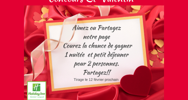 Concours St-Valentin Holiday Inn Longueuil-Montreal