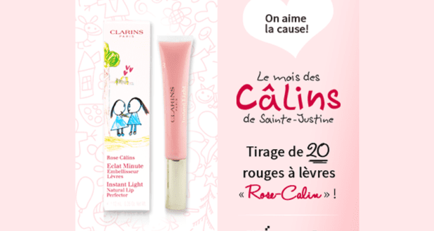 Concours gagnez 20 rouges à lèvres « Rose-Calin » de Clarins