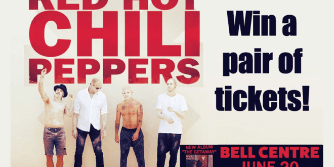 Concours gagnez des Billets pour voir Red Hot Chili Peppers