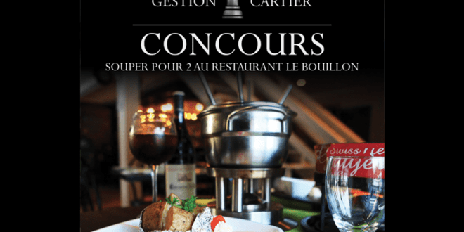 Concours gagnez des soupers pour 2 au restaurant Le Bouillon