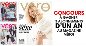 Concours gagnez un Abonnement d'un an au magazine Véro