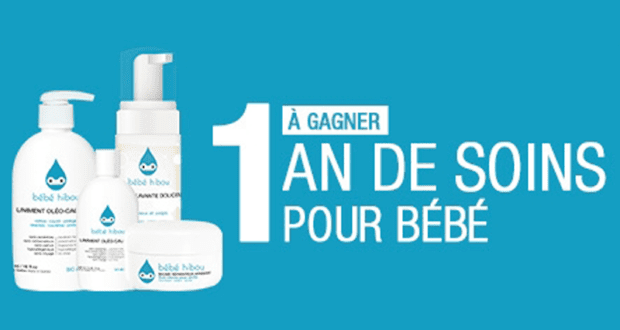 Concours gagnez un an de produits de soins naturels pour bébé