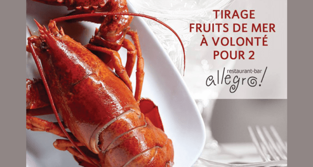 Concours gagnez un buffet de fruits de mer pour deux personnes