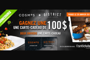 Concours gagnez un certificat-cadeau d'une valeur de 100 $