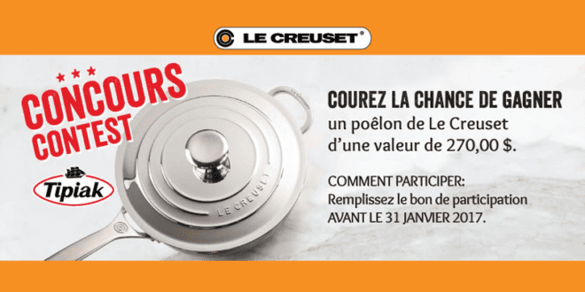 Concours gagnez un poêlon en inox Le Creuset